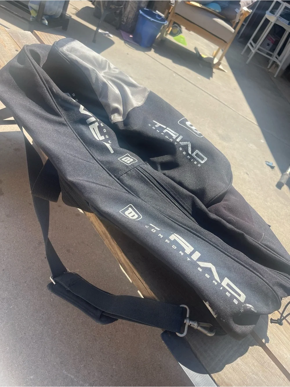 Wilson Triad Black and Silver Duffel Bag